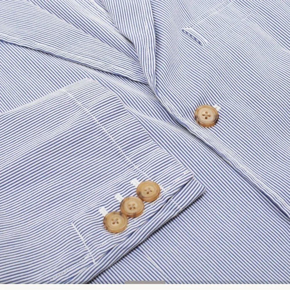 J. Crew Men’s Vintage Coastal Striped 3 Button Cotton Sport Coat